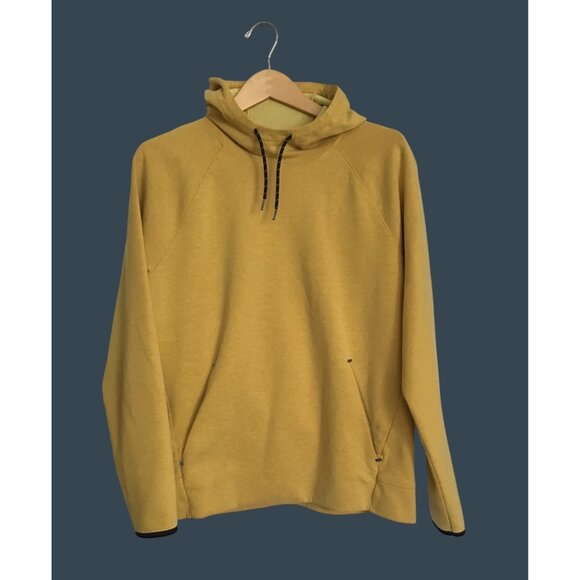 OLD NAVY- MEN YELLOW PULLOVER SWEATSHIRT -FRONT KANGAROO POCKET -SIZE MEDIUM - Picture 1 of 6